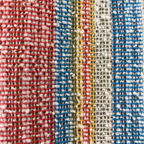 W5 Multicolor Striped Rainbow Halter Tank Button Back Textured (Size M) - Picture 8 of 12